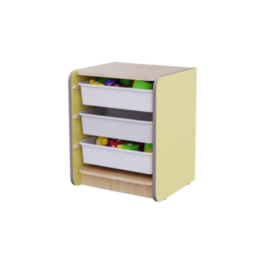 Одинарный модуль для хранения игрушек из коллекции мебели «НЕГА» (цвет желтый) - «globural.ru» - Чайковский