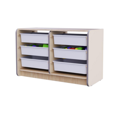 Двойной модуль для хранения игрушек из коллекции мебели «НЕГА» (цвет бежевый) - «globural.ru» - Чайковский