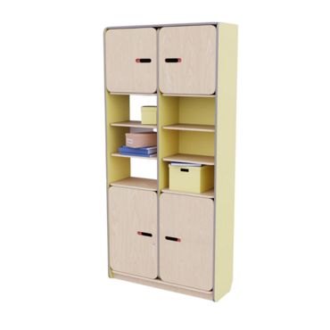 Рабочий стеллаж для воспитателя из коллекции «НЕГА» (цвет желтый) - «globural.ru» - Чайковский