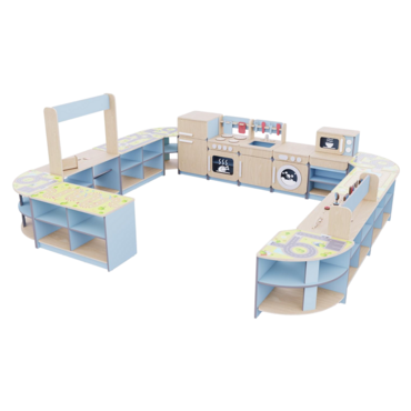 Игровая зона «Островок мастеров» из коллекции мебели «НЕГА» (голубой) - «globural.ru» - Чайковский