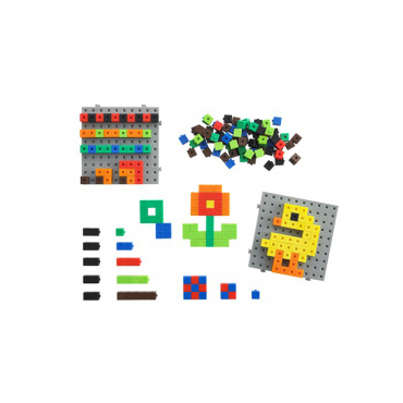 Кубики соединяющиеся 1 см. Набор с основанием и карточками. - «globural.ru» - Чайковский