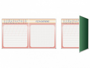 Доска аудиторная меловая, магнитно-маркерная двухэлементная (в клетку, линейку, косую линейку) - «globural.ru» - Чайковский