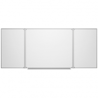 Доска магнитно-маркерная настенная трехэлементная белая полимерная - «globural.ru» - Чайковский