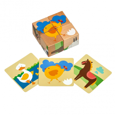 Деревянные кубики "Ферма" - «globural.ru» - Чайковский