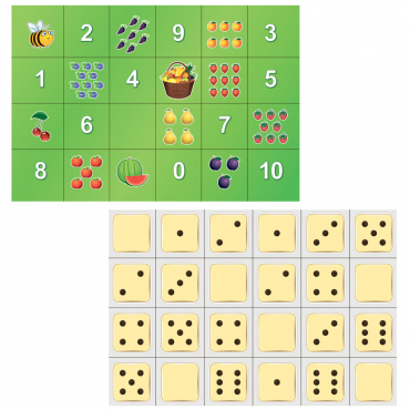 Тематическое поле-маршрутизатор «Фрукты и цифры» / «Точки» для мини-робота Bee-Bot - «globural.ru» - Чайковский