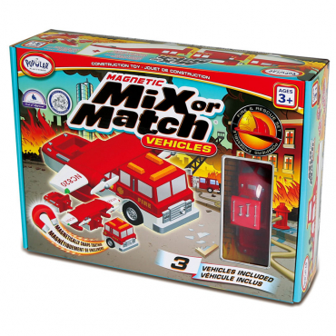 Магнитный конструктор Транспорт "Смешай и собери". Серия Пожарная и спасательная техника. Стартовый набор - «globural.ru» - Чайковский