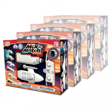 Магнитный конструктор Транспорт "Смешай и собери". Серия Космос Комплект на группу - «globural.ru» - Чайковский