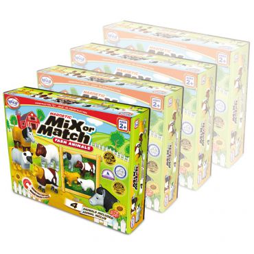 Магнитный конструктор Животные «Смешай и собери». Серия Животные фермы. Комплект на группу - «globural.ru» - Чайковский