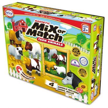 Магнитный конструктор "Смешай и собери". Животные фермы. Стартовый набор - «globural.ru» - Чайковский
