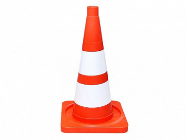 Сигнальный дорожный конус (мягкий, с двумя белыми полосами) - «globural.ru» - Чайковский