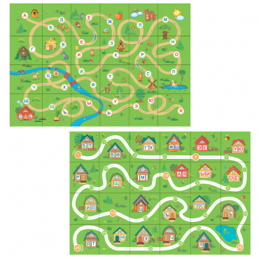 Тематическое поле-маршрутизатор «Домики/Сказка» для мини-робота Bee-Bot - «globural.ru» - Чайковский