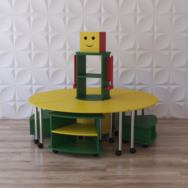 Модульный стеллаж "Весёлый робот" - «globural.ru» - Чайковский