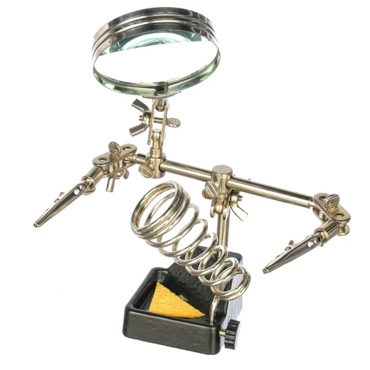 Держатель "Третья рука" с лупой - «globural.ru» - Чайковский