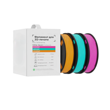 Набор Филамента для 3D-Печати "Яркий" - «globural.ru» - Чайковский