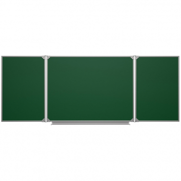 Меловая доска аудиторная трехэлементная магнитная зеленая эмалированная - «globural.ru» - Чайковский