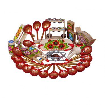 Набор шумовых инструментов (в том числе: треугольник, набор колокольчиков) - «globural.ru» - Чайковский