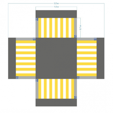 Имитация четырехстороннего перекрестка 5,5*4,5 м - «globural.ru» - Чайковский