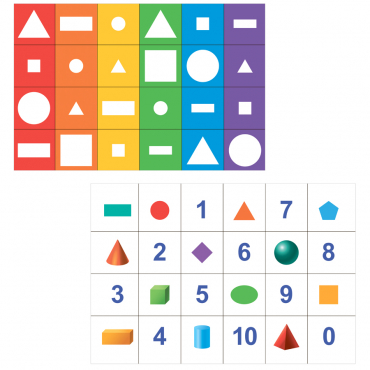 Тематическое поле-маршрутизатор «Геометрические фигуры» / «Цифры и формы» для мини-робота Bee-Bot - «globural.ru» - Чайковский