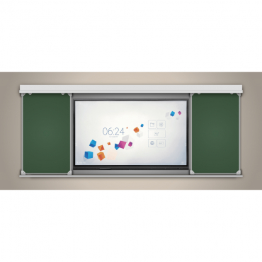 Многофункциональная раздвижная система аудиторных досок 65'' - «globural.ru» - Чайковский