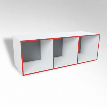 Открытая настенная полка-3-х секционная ТР3 ЛДСП  - «globural.ru» - Чайковский