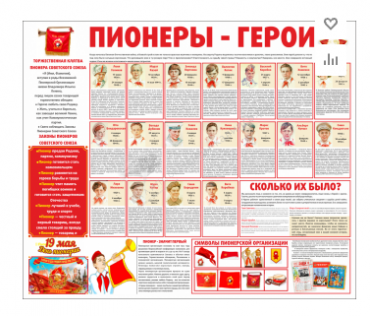 Тематический стенд "Пионеры-герои" - «globural.ru» - Чайковский