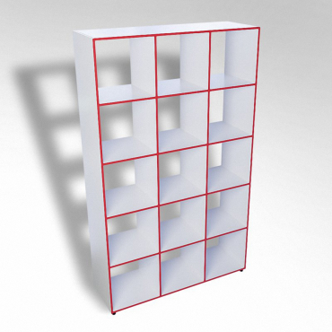 Шкаф открытый многосекционный ТР15 ЛДСП  - «globural.ru» - Чайковский