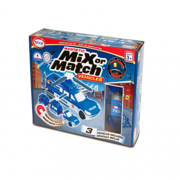 Магнитный конструктор Транспорт "Смешай и собери". Серия Полиция. Стартовый набор - «globural.ru» - Чайковский