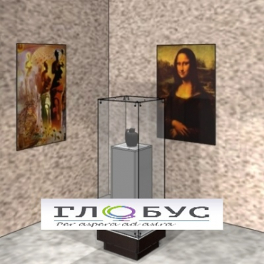Витрина музейная с внутренним пьедесталом - «globural.ru» - Чайковский